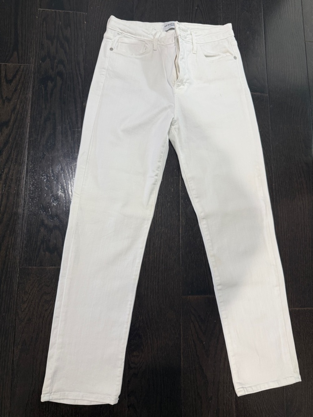 Just Black Men's White Slim Straight Jeans